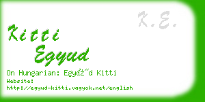 kitti egyud business card